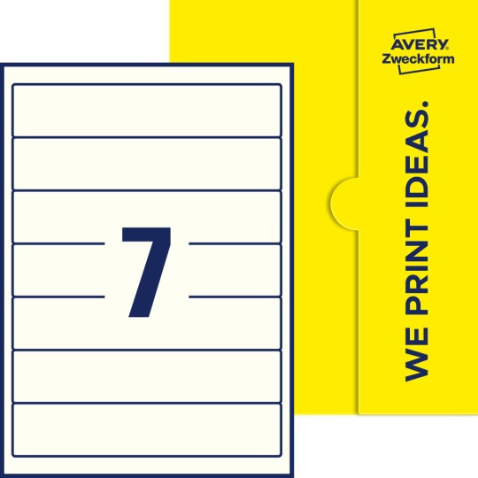 7 st. etiketter per ark.