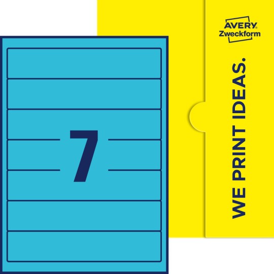 7 st. etiketter per ark.