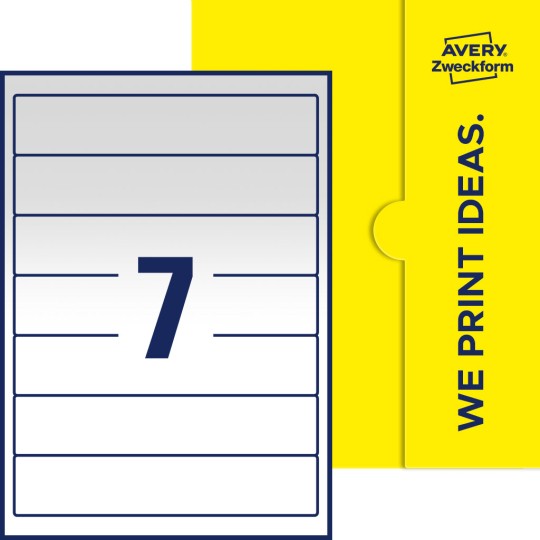 7 st. etiketter per ark.