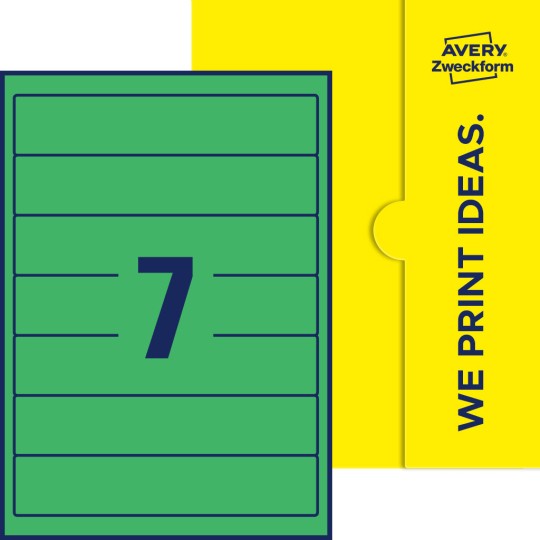 7 st. etiketter per ark.