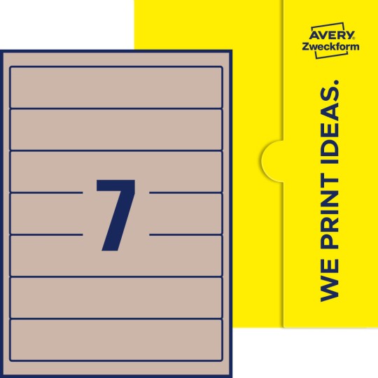 7 st. etiketter per ark.