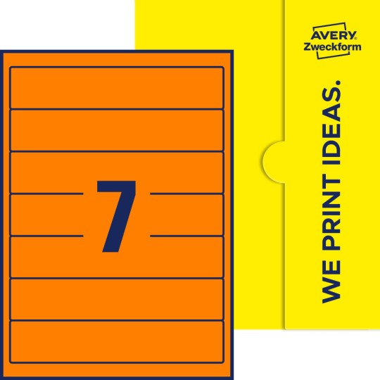 7 st. etiketter per ark.