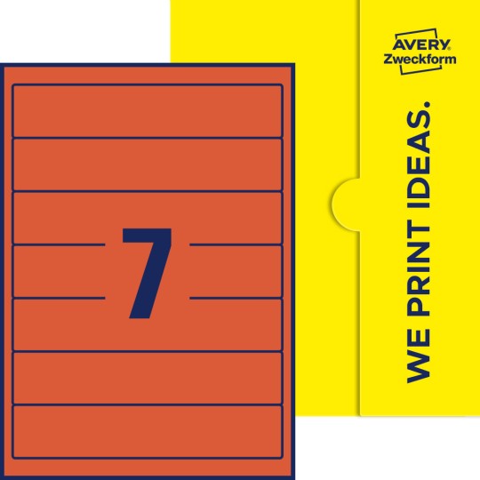 7 st. etiketter per ark.