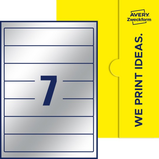 7 st. etiketter per ark.