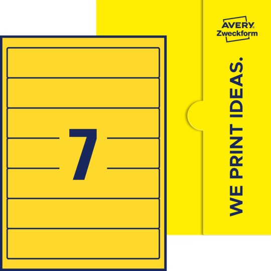 7 st. etiketter per ark.