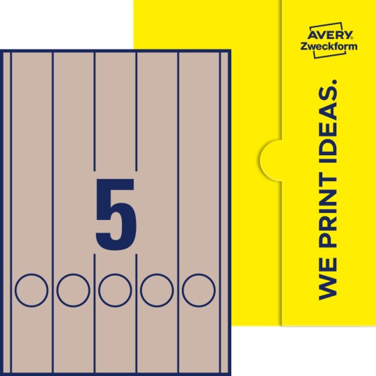 5 st. etiketter per ark.