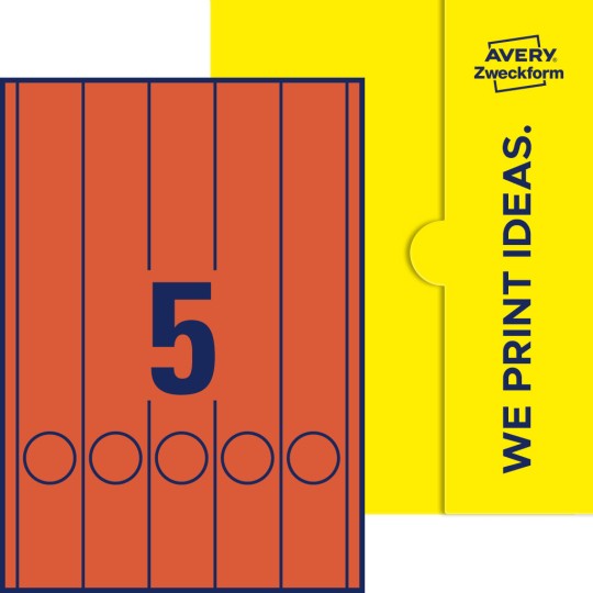 5 st. etiketter per ark.
