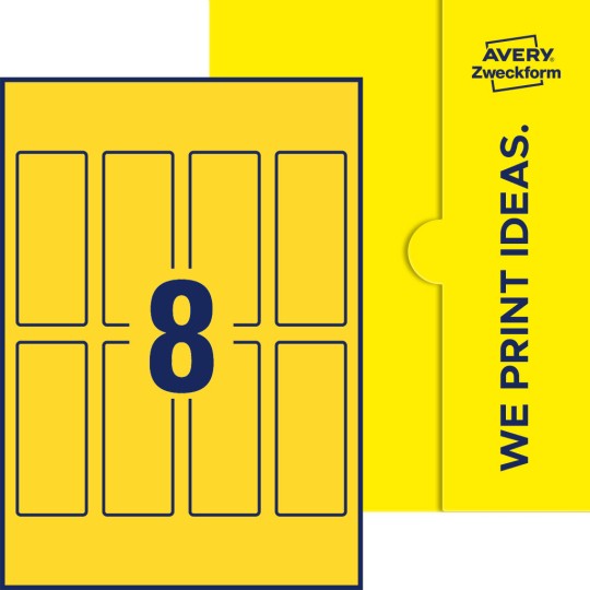 8 st. etiketter per ark.