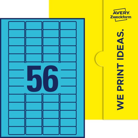 56 st. etiketter per ark.