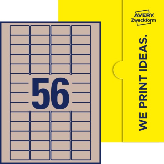 56 st. etiketter per ark.