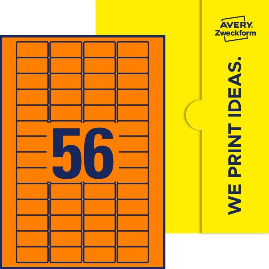 56 st. etiketter per ark.