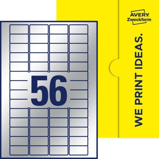 56 st. etiketter per ark.