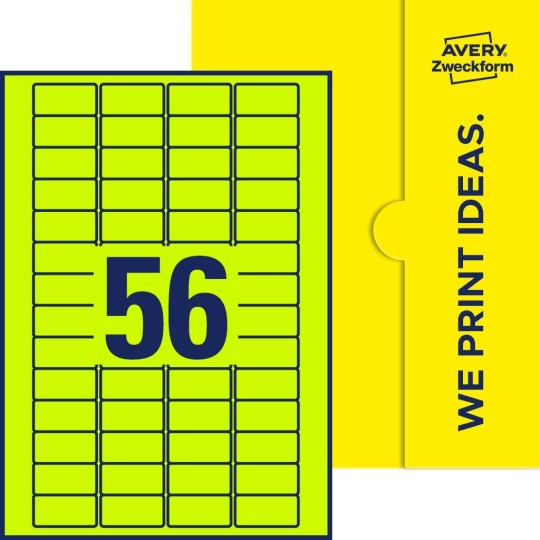 56 st. etiketter per ark.