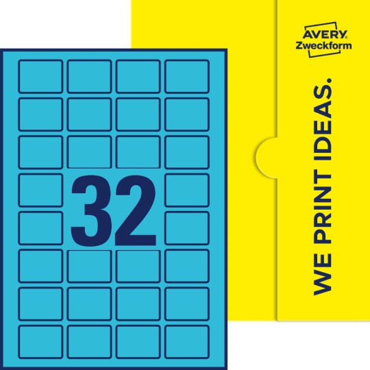 32 st. etiketter per ark.