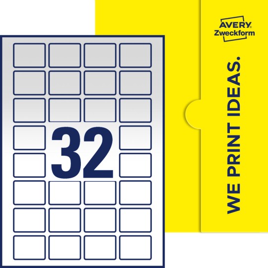 32 st. etiketter per ark.