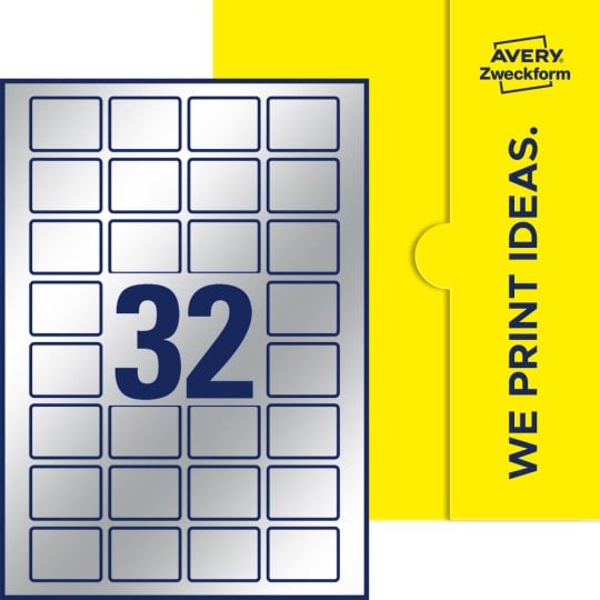32 st. etiketter per ark.