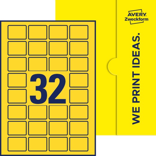 32 st. etiketter per ark.