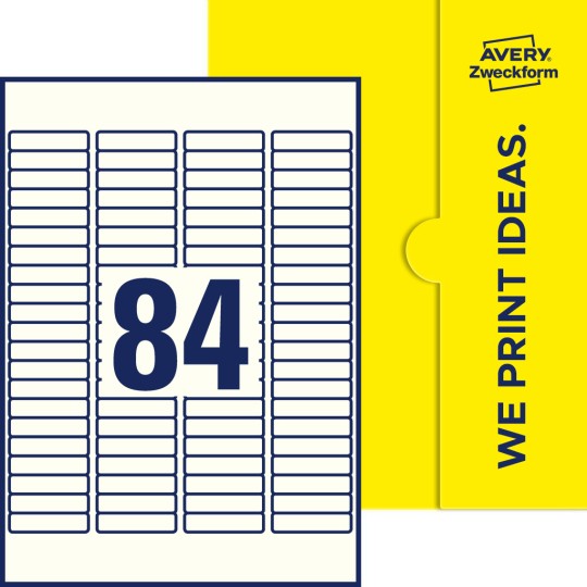 84 st. etiketter per ark.