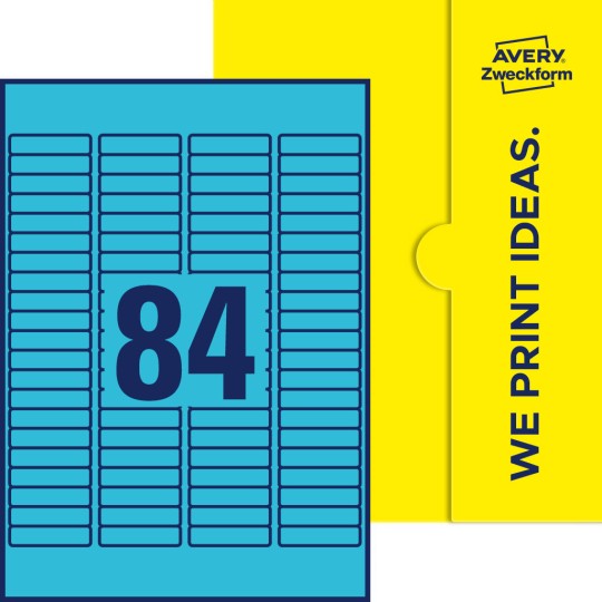 84 st. etiketter per ark.