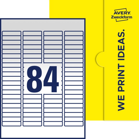 84 st. etiketter per ark.