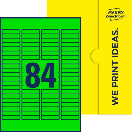 84 st. etiketter per ark.