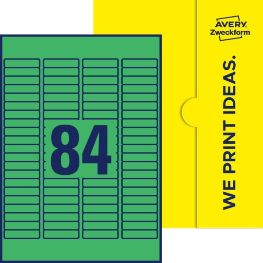 84 st. etiketter per ark.