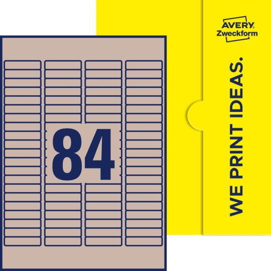 84 st. etiketter per ark.