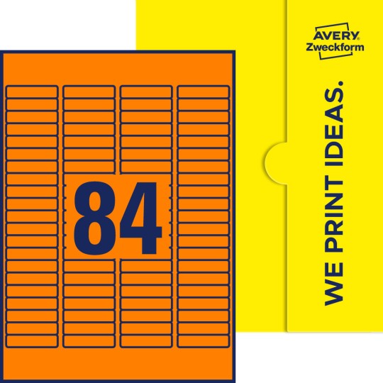 84 st. etiketter per ark.