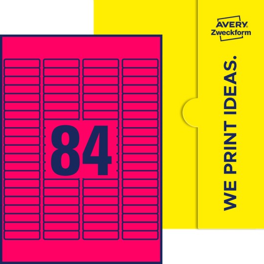 84 st. etiketter per ark.