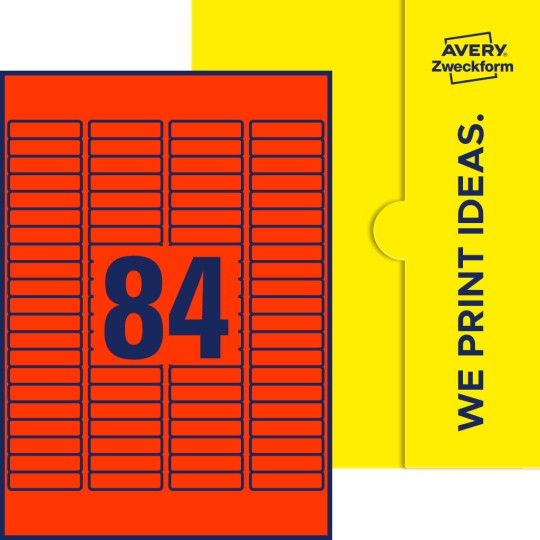 84 st. etiketter per ark.