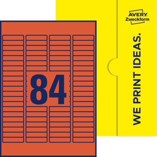 84 st. etiketter per ark.