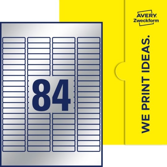 84 st. etiketter per ark.