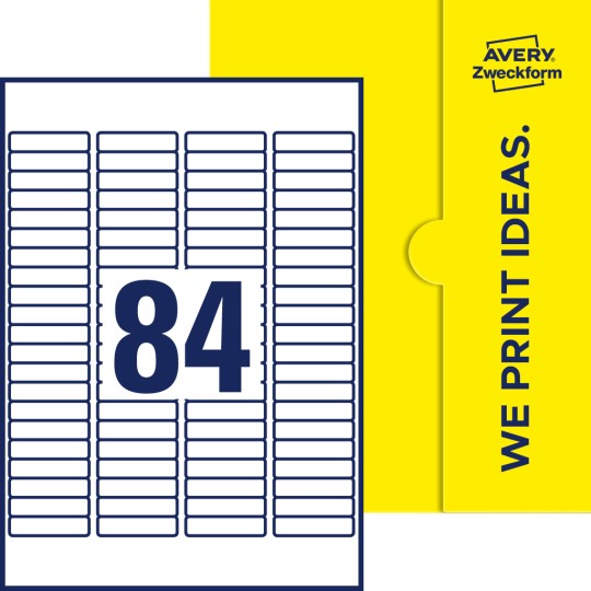 84 st. etiketter per ark.