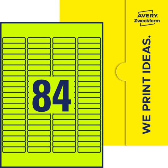 84 st. etiketter per ark.