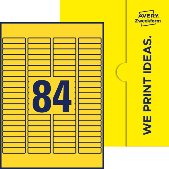 84 st. etiketter per ark.