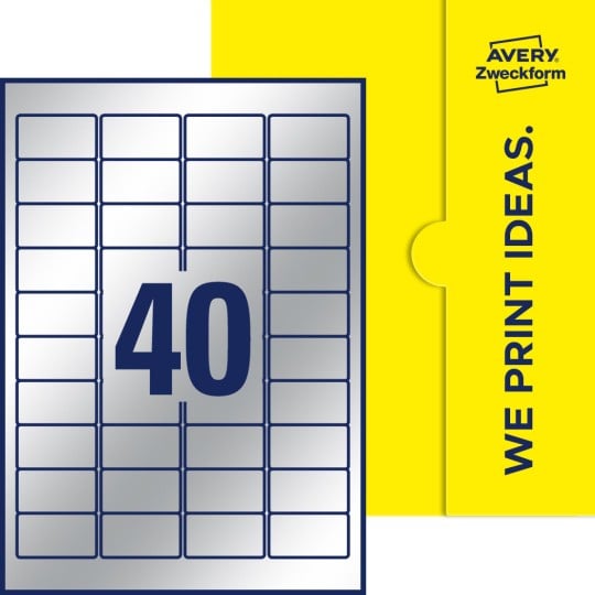 40 st. etiketter per ark.