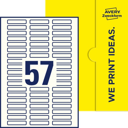 57 st. etiketter per ark.