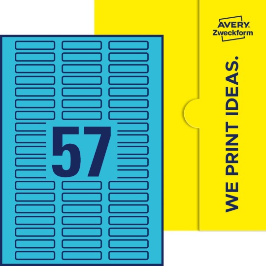 57 st. etiketter per ark.