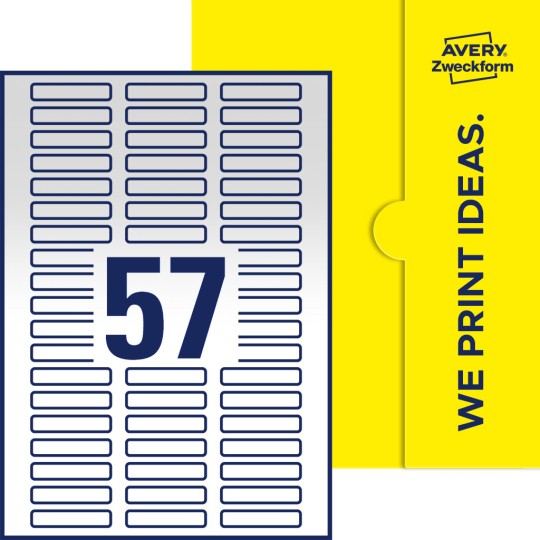 57 st. etiketter per ark.