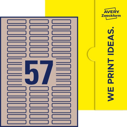57 st. etiketter per ark.