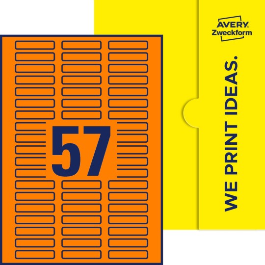 57 st. etiketter per ark.