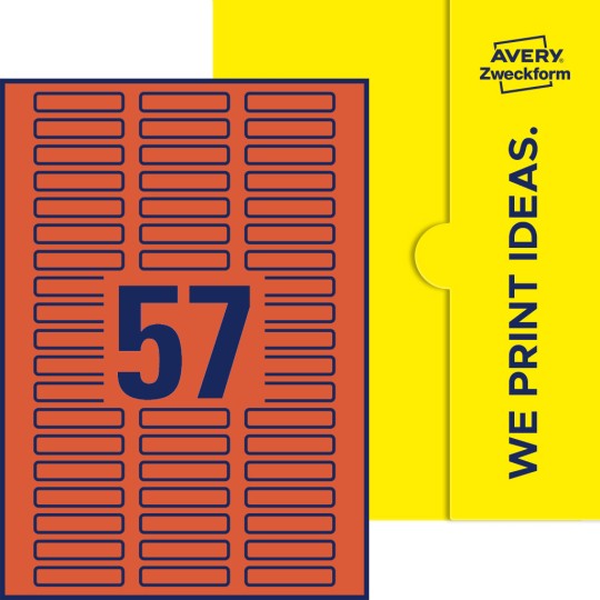 57 st. etiketter per ark.