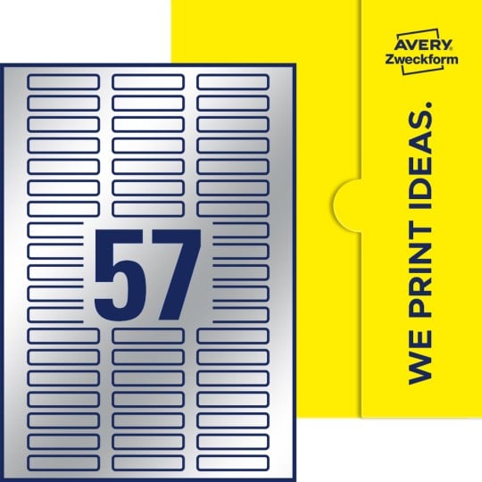 57 st. etiketter per ark.