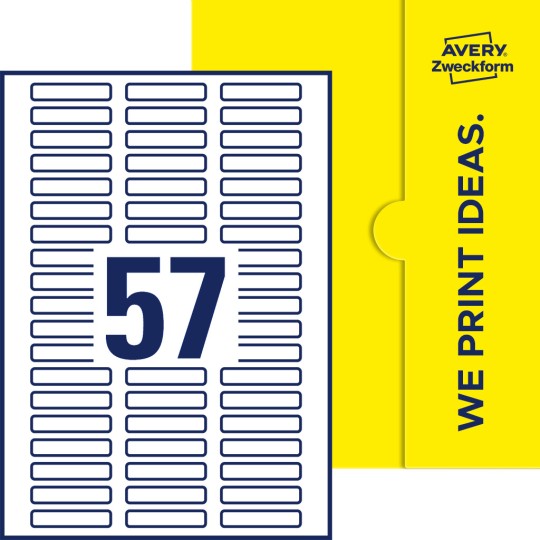 57 st. etiketter per ark.