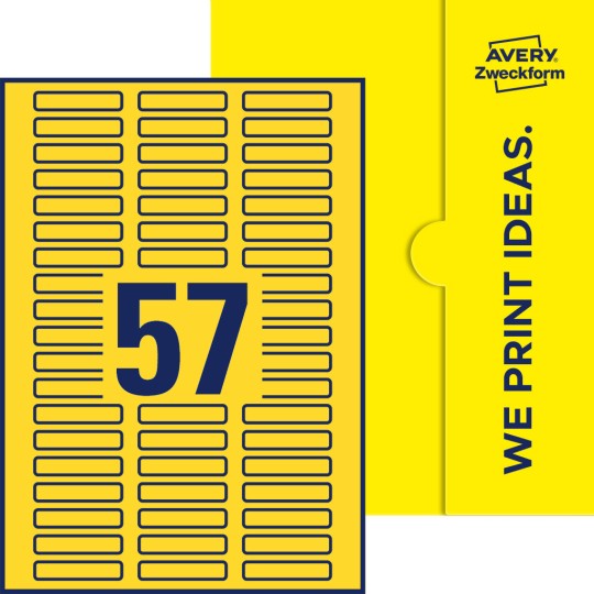 57 st. etiketter per ark.