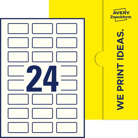 24 st. etiketter per ark.