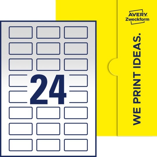 24 st. etiketter per ark.