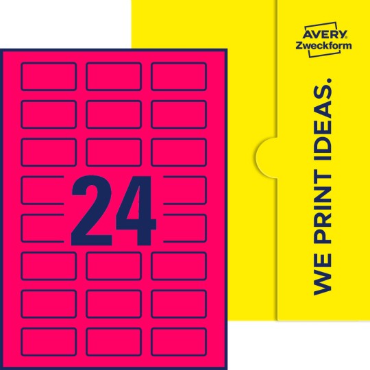 24 st. etiketter per ark.