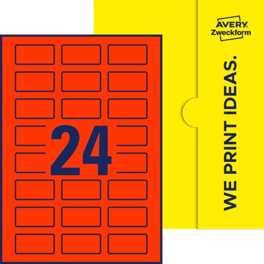 24 st. etiketter per ark.