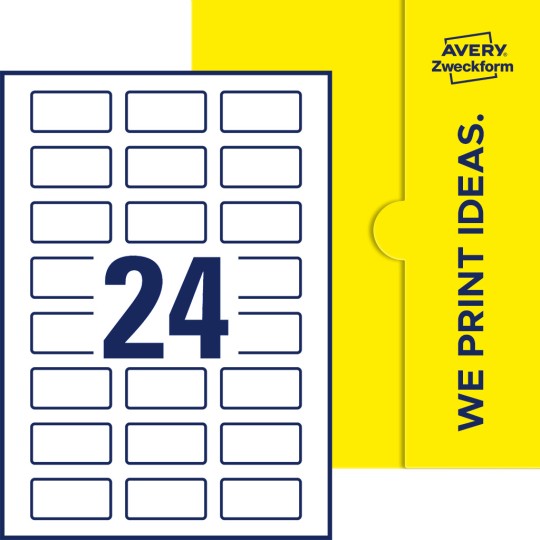 24 st. etiketter per ark.